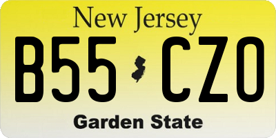 NJ license plate B55CZO