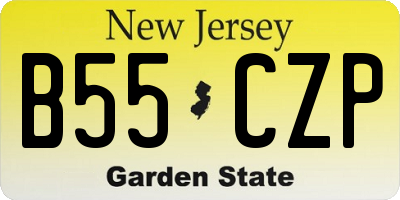 NJ license plate B55CZP