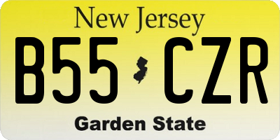 NJ license plate B55CZR