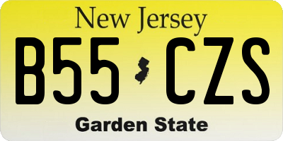 NJ license plate B55CZS