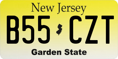 NJ license plate B55CZT