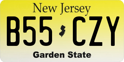 NJ license plate B55CZY