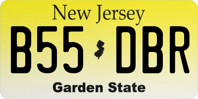 NJ license plate B55DBR