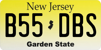 NJ license plate B55DBS