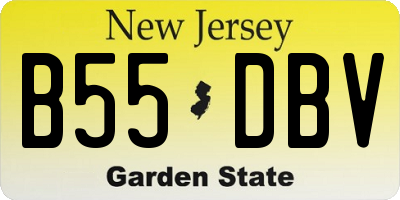 NJ license plate B55DBV