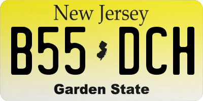 NJ license plate B55DCH