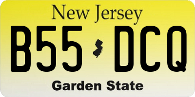 NJ license plate B55DCQ