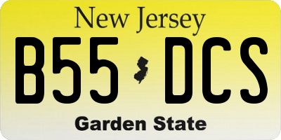 NJ license plate B55DCS