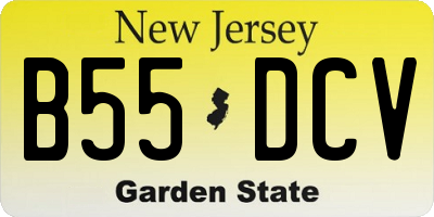 NJ license plate B55DCV