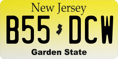 NJ license plate B55DCW