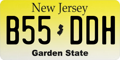 NJ license plate B55DDH