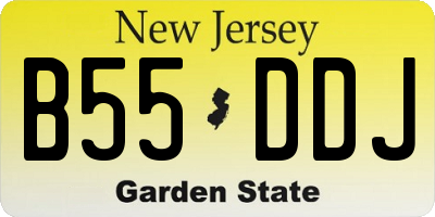 NJ license plate B55DDJ