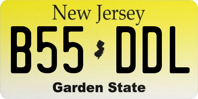 NJ license plate B55DDL