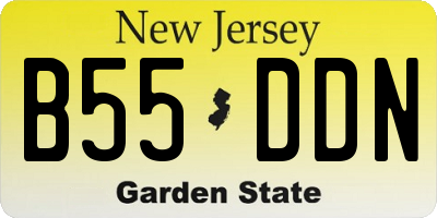 NJ license plate B55DDN