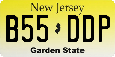 NJ license plate B55DDP