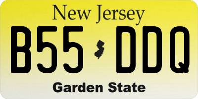 NJ license plate B55DDQ