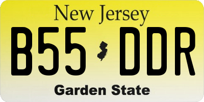 NJ license plate B55DDR