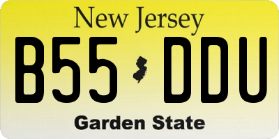 NJ license plate B55DDU