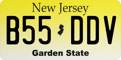NJ license plate B55DDV