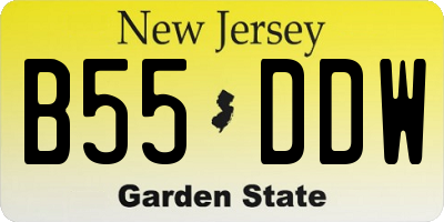 NJ license plate B55DDW
