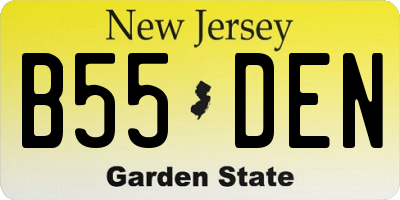 NJ license plate B55DEN