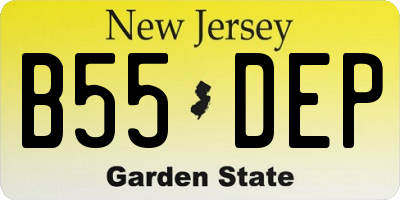 NJ license plate B55DEP