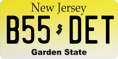 NJ license plate B55DET