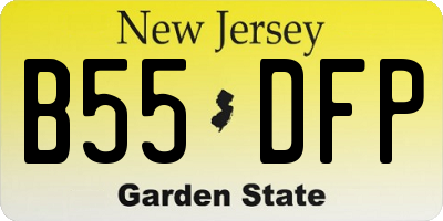 NJ license plate B55DFP