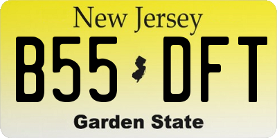NJ license plate B55DFT