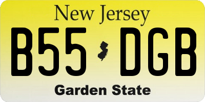 NJ license plate B55DGB