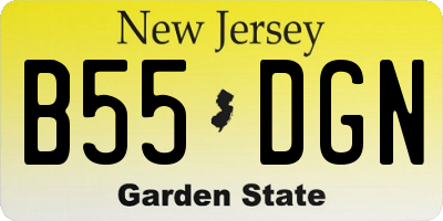 NJ license plate B55DGN