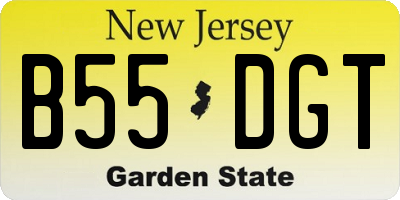 NJ license plate B55DGT