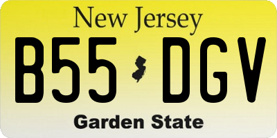 NJ license plate B55DGV