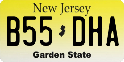 NJ license plate B55DHA
