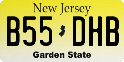 NJ license plate B55DHB