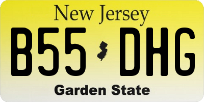NJ license plate B55DHG