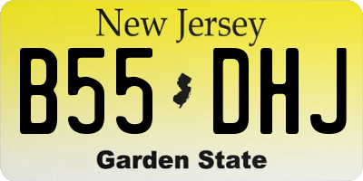 NJ license plate B55DHJ