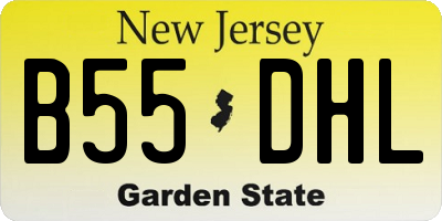 NJ license plate B55DHL