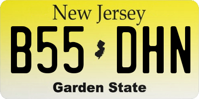 NJ license plate B55DHN