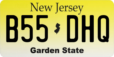 NJ license plate B55DHQ