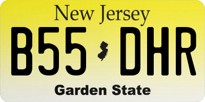 NJ license plate B55DHR