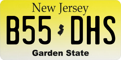 NJ license plate B55DHS