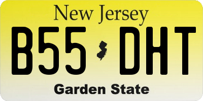 NJ license plate B55DHT