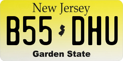 NJ license plate B55DHU