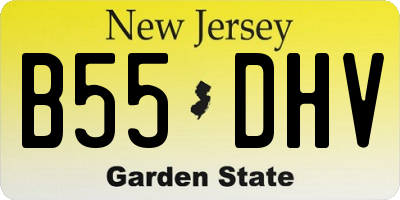 NJ license plate B55DHV