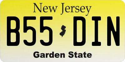 NJ license plate B55DIN