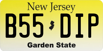 NJ license plate B55DIP