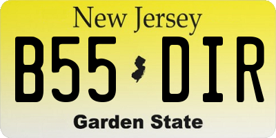 NJ license plate B55DIR