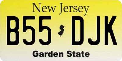 NJ license plate B55DJK