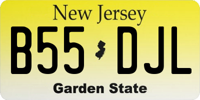 NJ license plate B55DJL
